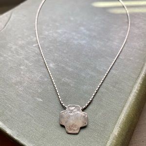 Silpada Sterling Silver Hammered Cross Necklace